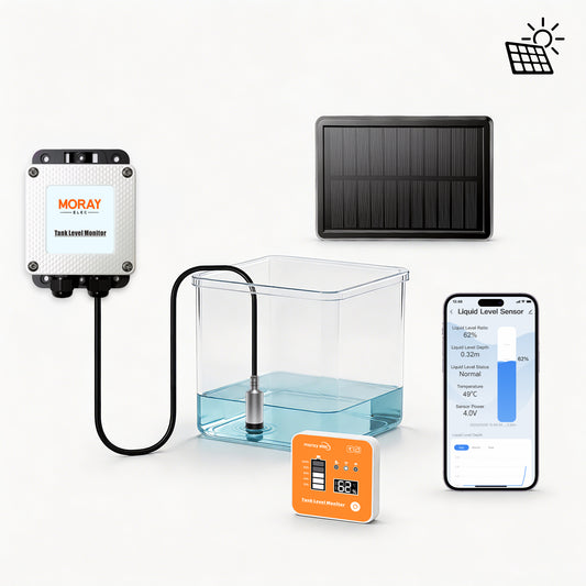 Moray ME202RSP 5M RF433 Solar Panel WIFI LED Display Long Distance Remote Alarm Submersible Water Tank Liquid Level Sensor