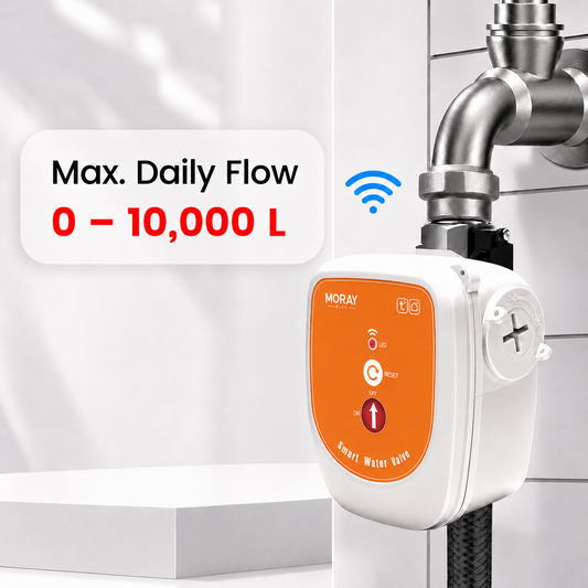 ME220FW Tuya WiFi Tuya Water Flow Meter Valve Real-time Consumption Temp Monitoring Timing Irrigation Shut Off Valve Smart Life 