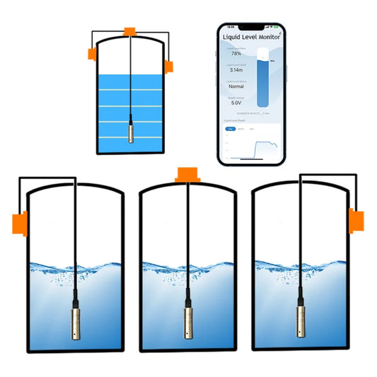 ME202W 10M Tuya APP Smart Home WIFI Tank Level Meter Wireless High Accuracy Water Fuel Diesel Oil Liquid Level Sensor