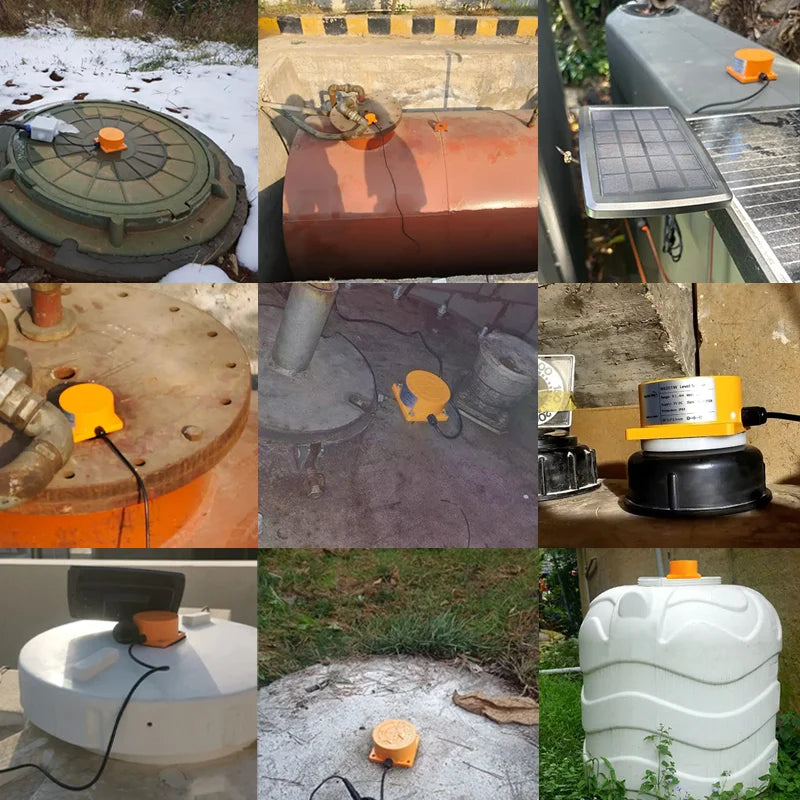 Moray ME201RSP Tuya APP Solar Panel Wireless Ultrasonic Depth Level Meter Flow LED Temperature Display Liquid Level Monitor