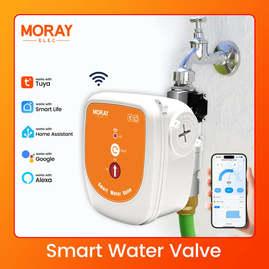 ME220FW Tuya WiFi Tuya Water Flow Meter Valve Real-time Consumption Temp Monitoring Timing Irrigation Shut Off Valve Smart Life 
