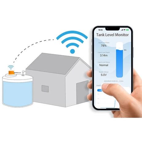 ME202W 10M Tuya APP Smart Home WIFI Tank Level Meter Wireless High Accuracy Water Fuel Diesel Oil Liquid Level Sensor