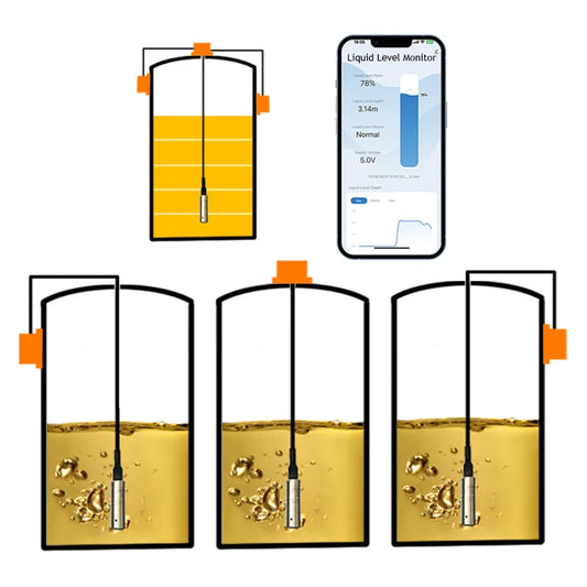 Moray ME202D 5M Long Distance Tuya High Accuracy Liquid Level Gauge Digital Fuel Meter Oil Diesel Water Level Sensor